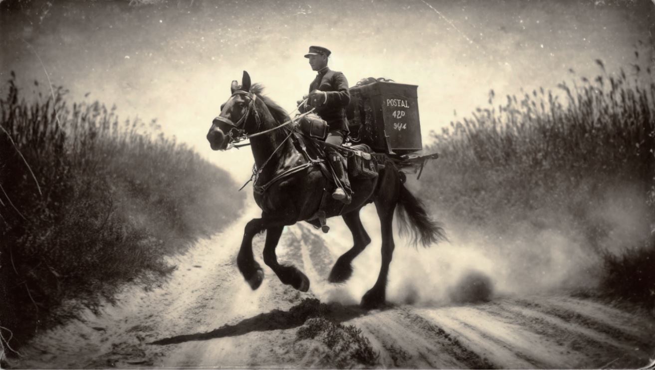 starej_plzenec_datace_postovni_kun Starý Plzenec - Datace a historie pohlednic - Poštovní kůň